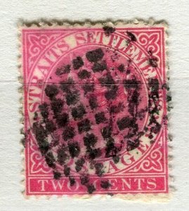 SELANGOR; 1885-91 early QV classic Optd. on used Shade of 2c. fair Postmark