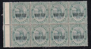 ST Kitts MR1, MNH Block of 8 - War Tax