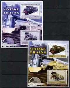 Somalia 2005 Vintage Trains #1 perf sheetlet containing 2...