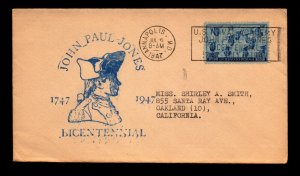 1947 John Paul Jones Bicentennial Cover - N421