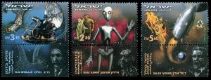 2000 Israel 1573-1575 Science Fiction: Robotics,Travel in Time,Travel in Space