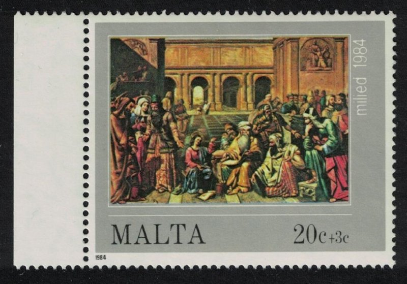 Malta 'Jesus among the Doctors' Painting by Rafel Caruana KEY VALUE 1984 MNH