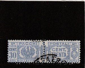 Italy  Scott#  Q27  Used  Pair  (1927 Parcel Post)