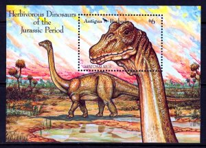 Antigua & Barbuda 1992 Dinosaurs Mint MNH Miniature Sheet SC 1549