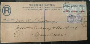 1893 Oil Rivers British Niger Cost Registered Cover To Manchester England 7d Fee