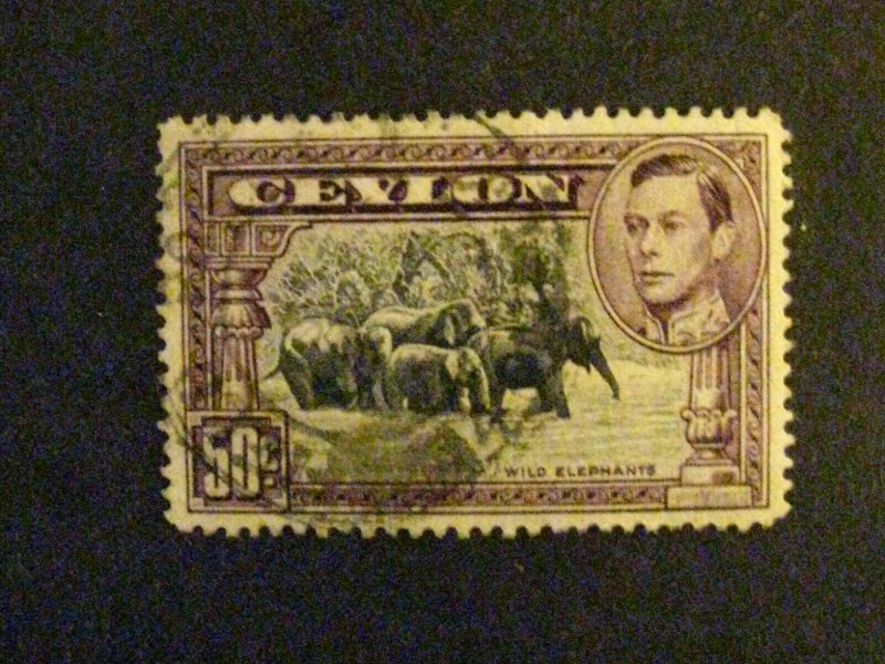 Ceylon #286a used perf.14 c203 107