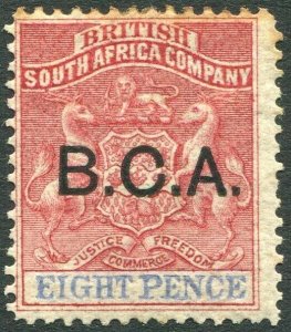 BRITISH CENTRAL AFRICA-1891-95 8d Rose-Lake & Ultramarine Sg 6 AVERAGE MOUNTED/M