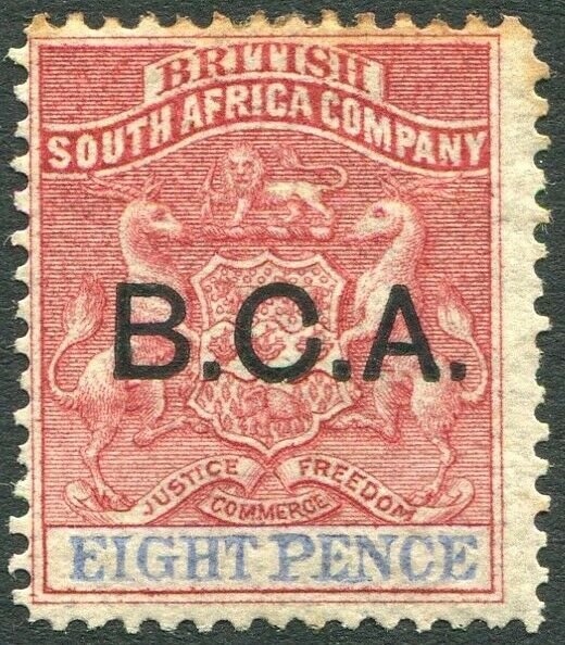 BRITISH CENTRAL AFRICA-1891-95 8d Rose-Lake & Ultramarine Sg 6 AVERAGE MOUNTED/M