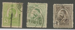 Romania #207/211/215 Used Single