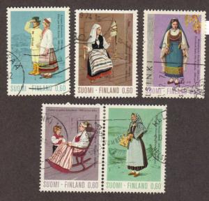 Finland #533-37 used complete, costumes