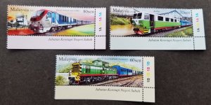 *FREE SHIP Malaysia Public Transport Train Sabah 2015 Railway (stamp plate) MNH