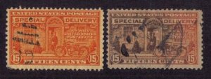 US SCOTT #E16 USED WRONG COLOR ERROR ORANGE/BROWN STAMP ERROR F-VF