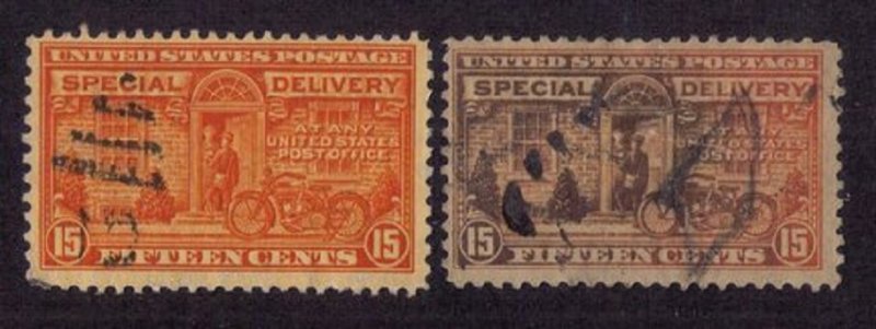 US SCOTT #E16 USED WRONG COLOR ERROR ORANGE/BROWN STAMP ERROR F-VF