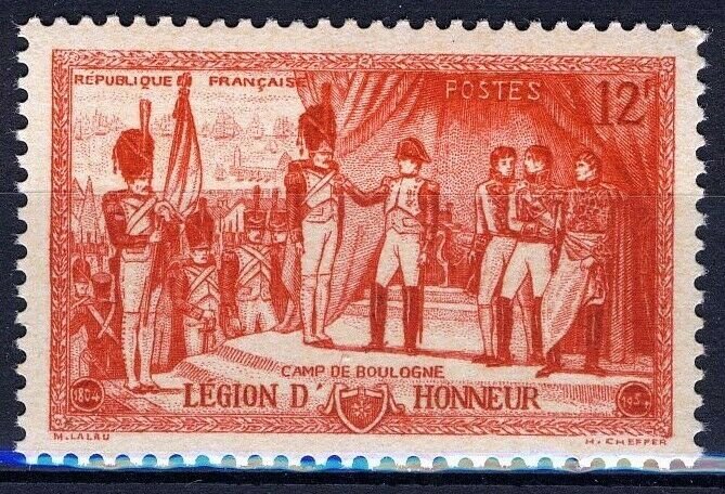 France 1954, 12 Fr 150 years of the French Legion of Honor VF MNH, Mi 1023 1,6€