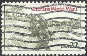 United States #2154 22¢ World War I Veterans (1985). Used.