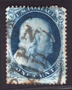 SCOTT #20- USED -Avg-Small Flaw - w/Crowe Cert. SCV $275  (LB 7/11) 