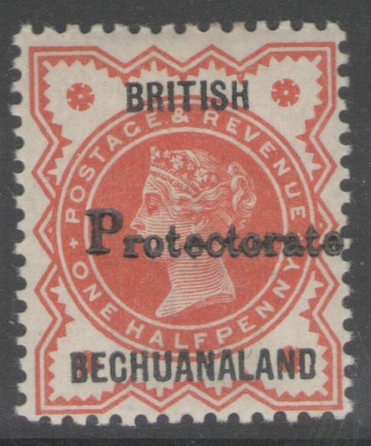 BECHUANALAND SG40a 1888 ½d VERMILION PROTECTORATE DOUBLE MTD MINT