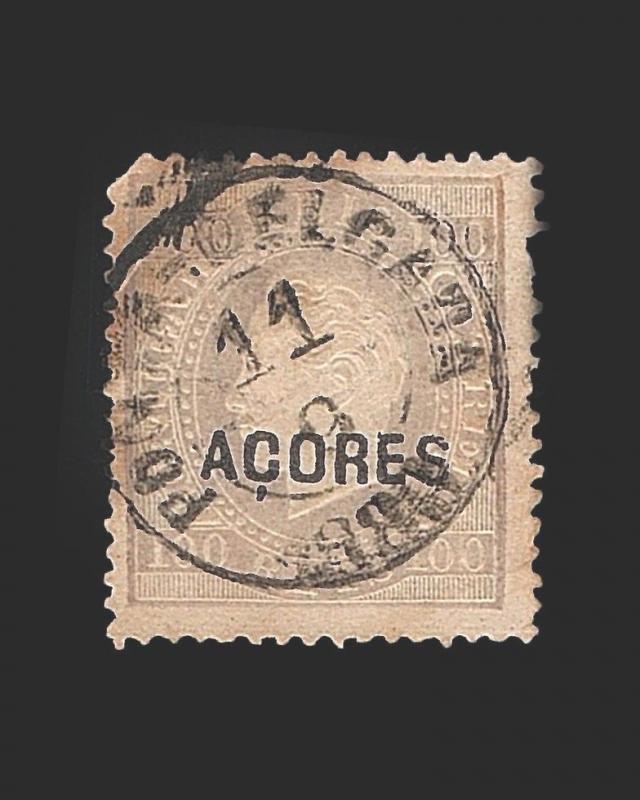 VINTAGE:AZORES-PORTUGAL 1875 USD LH  SCOTT # 28D $45  LOT #1875X56