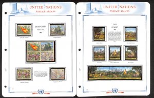 United Nations Stamp Collection in White Ace Album, Mint NH, 1996-1998