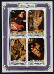 Niue 349a MNH Christmas, Art, Paintings, Rembrandt, Angels