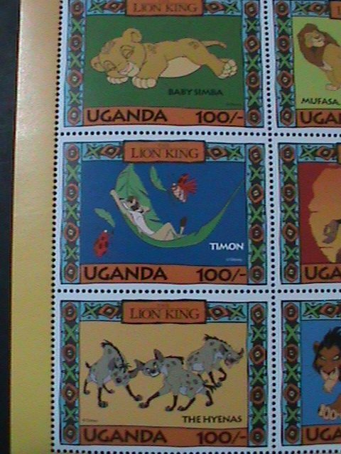 UGANDA-1994-DISNEY CARTOON-FAMOUS MOVIE-LION KING MNH-SHEET VERY FINE