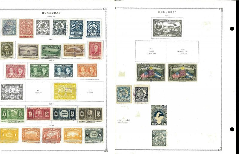 Honduras 1865-1950 M & U. Much Duplication .Hinged on pages & on Stock Sheets.