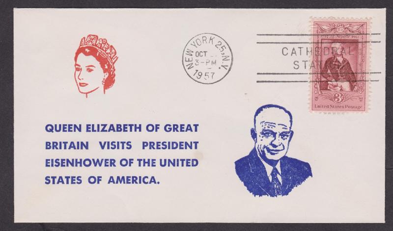 Queen Elizabeth Visits Dwight Eisenhower Event Cover