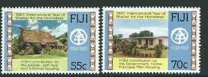 FIJI SG759/60 1987 YEAR OF SHELTER FOR THE HOMELESS MNH