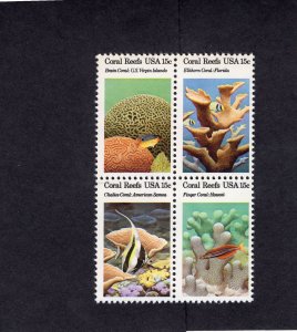 1827-1830 Coral Reefs, MNH blk/4