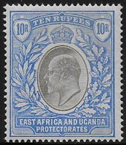 1903 East Africa Edward VII 10r. grey ultramarine MNH SG n. 14