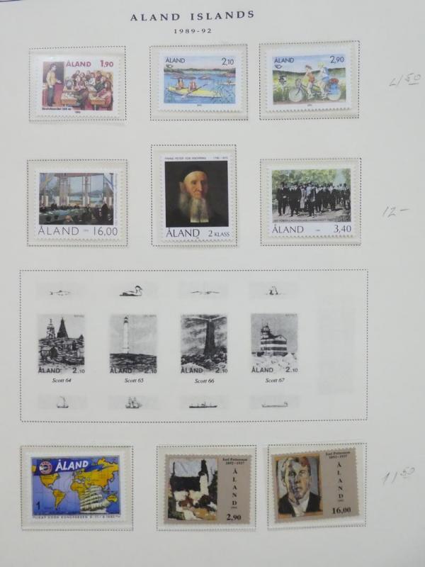 EDW1949SELL : ALAND Beautiful all VF MNH collection virtually complete 1984-2013