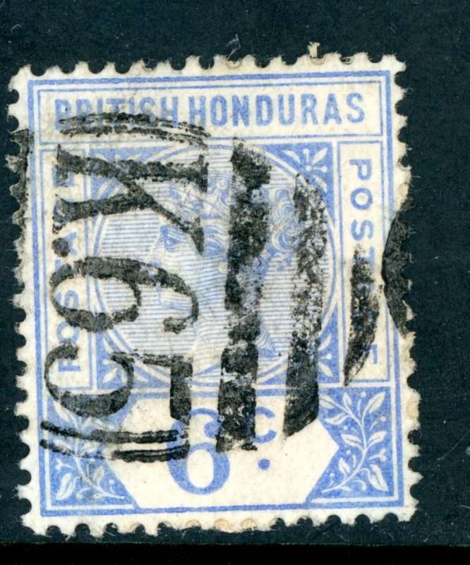 British Colonies 1891 QV Honduras 6¢ Ultra Scott #42 VFU X212