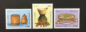 Laos 1997 #1319-21, Cooking, MNH.