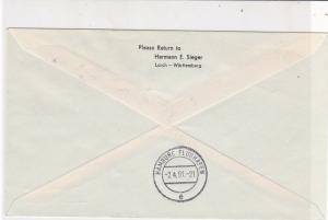 Turkey 1961 1st Flight Ankara-Hamburg Lufthansa Slogan Stamps Cover Ref 25908