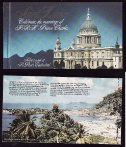 St Lucia-Sc #549-complete booklet-Royal Wedding-Diana & Charles-1981-
