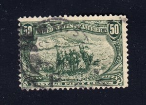 Scott #291 50c Prospector USED - Small Thin