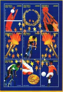 Eritrea 1996 MNH Stamps Mini Sheet Scott 271 Sport Olympic Games Cycling Volleyb