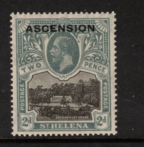 Ascension #4 (SG #4b) Very fine Mint Lightly Hinged Blot On Scroll Variety