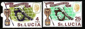 St Lucia-Sc#207-8- id7-unused NH Omnibus  set-Sports-Soccer World Cup-1966-