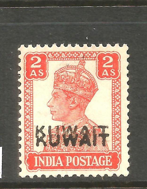 KUWAIT 1939  2a  KGVI  DOUBLE OVPT VARIETY  MNH  SG 39