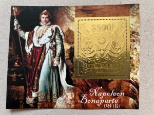 Stamps. Bonaparte Napoleon 5 blocks Foil Gold perforated NEW 2023 year