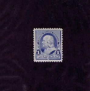 SC# 219 UNUSED ORIGINAL GUM MNH 1 CENT FRANKLIN, 1890, VERY FINE, PF CERT.