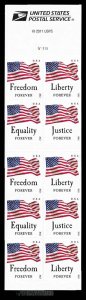 PCBstamps  US #4673/4676b Bk Pane $4.50(10x45c)Flags, MNH, (2)
