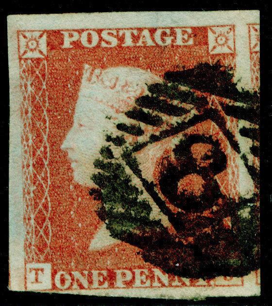 SG8, 1d red-brown PLATE 95, USED. Cat £40.