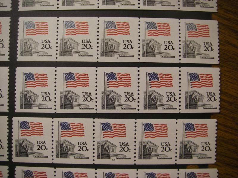 20 cent Flag, Scott 1895, 1895a, & 1895b , COMPLETE MNH PNC5 Collection, CV $460