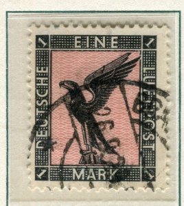 GERMANY; 1926 early Airmail issue fine used 1M. value