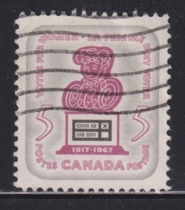 Canada 470 Woman's Right to Vote and Ballot Box 5¢ 1967