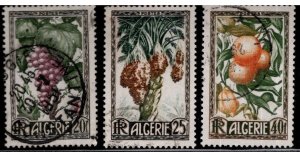 ALGERIA Scott 229-231 Used 1950 Fruit set