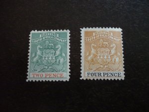 Stamps - Rhodesia - Scott# 24-25 - Mint Hinged Set of 2 Stamps