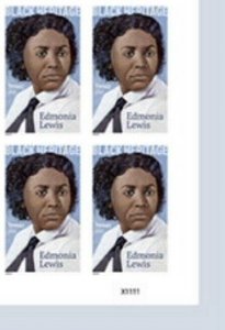 US Black Heritage,Edmonia Lewis. Imperf NDC LR Plate Block ships after 31 Jan 22